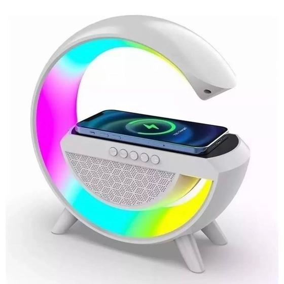 Imagem de Caixa de Som Bluetooth Luminária Potente Carregamento s/ Fio
