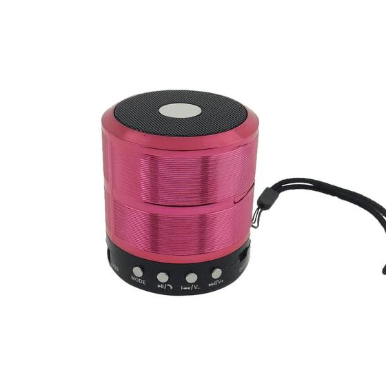 Imagem de Caixa de Som Bluetooth Mini Speaker Space Line WS-887 Rosa Homologação: 79081908726