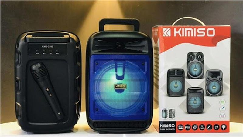 Imagem de Caixa de Som Bluetooth Portátil 10 Watts RMS Microfone Kimiso KMS-3385 Recarregável Preto