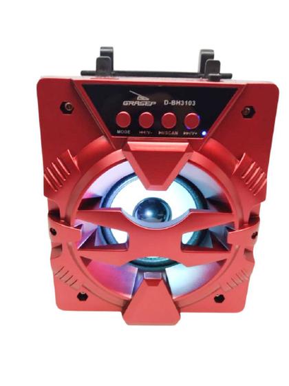 Caixa de Som Grasep Vermelho D-bh3103