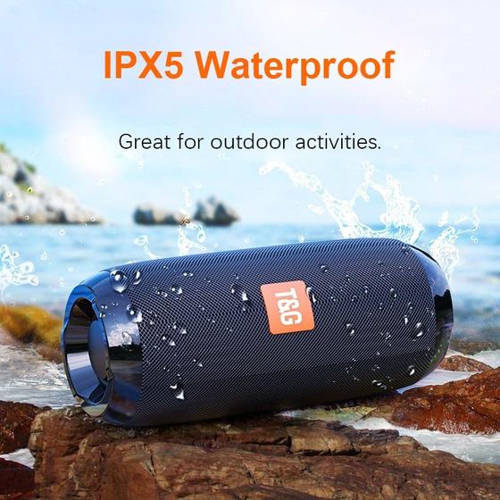Imagem de Caixa de Som Bluetooth Portátil com Coluna de Graves Sem Fio