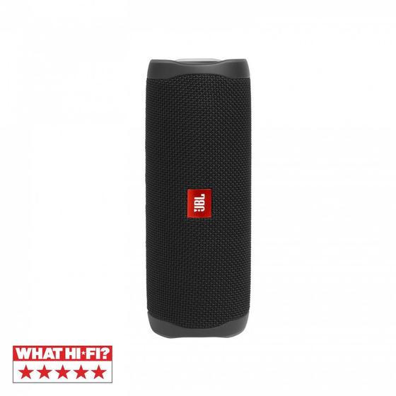Caixa de Som Bluetooth Portátil JBL Flip 5 A Prova D'água Preto Menor preço em Caixa de Som Bluetooth Portátil JBL Flip 5 A Prova D'água Preto