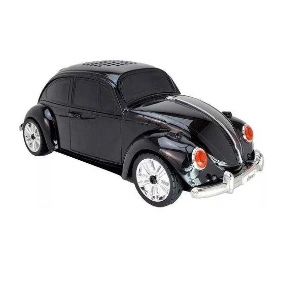 Imagem de Caixa de Som Bluetooth Portátil Miniatura de Fusca (Preto)