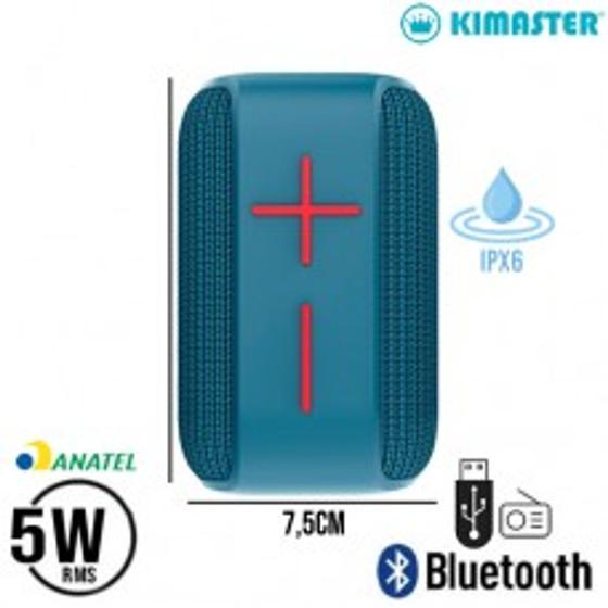 Caixa de Som Kimaster Azul K400