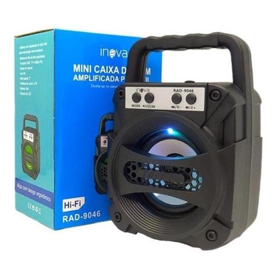 Caixa De Som Bluetooth Rádio Fm Potente Portátil Display Led - Inova ...
