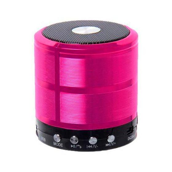 Caixa de Som Bluetooth Recarregável Mini Speaker Portátil USB Micro SD Auxiliar WS-887 Rosa Menor preço em Caixa de Som Bluetooth Recarregável Mini Speaker Portátil USB Micro SD Auxiliar WS-887 Rosa