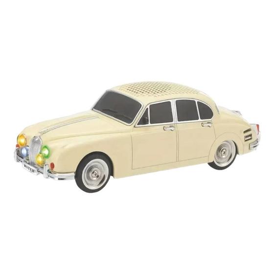 Imagem de Caixa de Som Bluetooth Retro Jaguar Mark WS-596 em Formato de Carro com RGB, USB e TF
