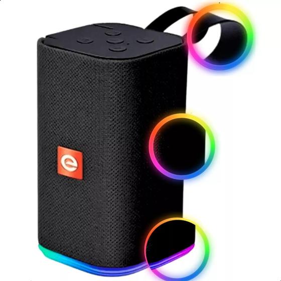 Imagem de Caixa De Som Bluetooth Rgb Com Rádio Fm Caixinha Potente Com Som Alto Entrada Usb