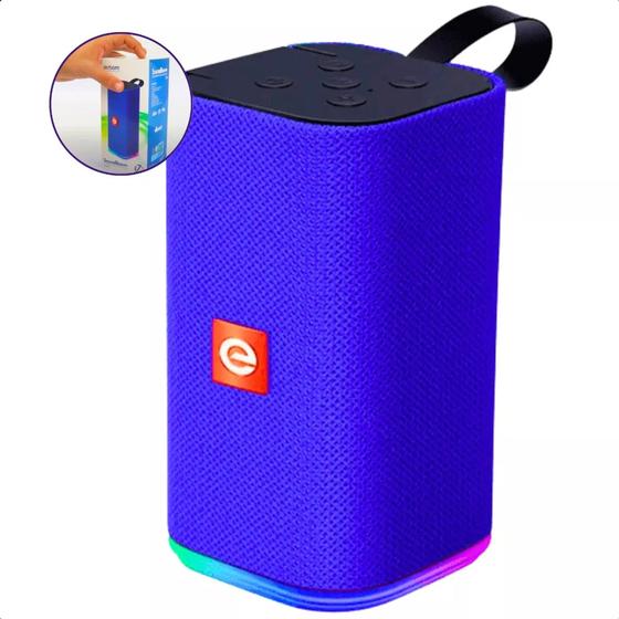 Imagem de Caixa De Som Bluetooth Rgb Com Rádio Fm Caixinha Potente Com Som Alto Entrada Usb