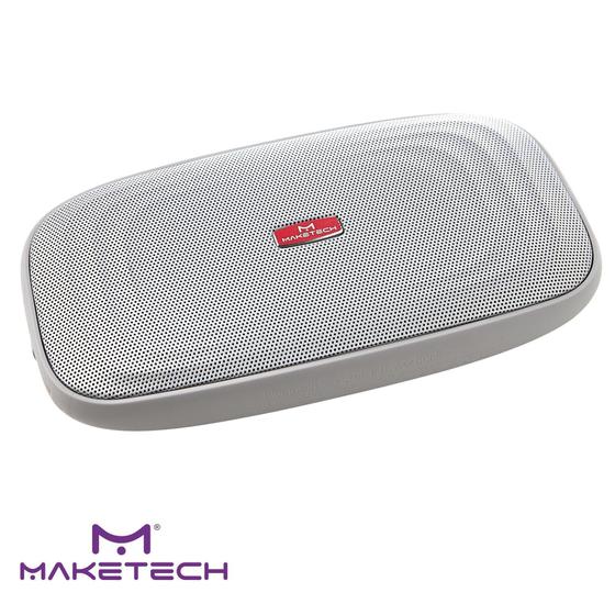 Imagem de Caixa de Som Bluetooth Sem Fio 2 em 1 com Carregador Portátil - Maketech - Cor Branca