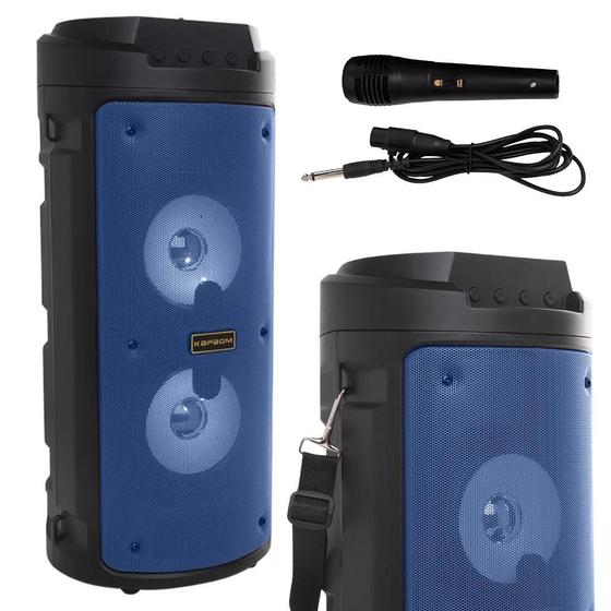 Imagem de  Caixa de Som Bluetooth Torre Portátil recarregável Ultra Booster KA-8300 com Microfone Potência e Versatilidade 
