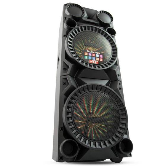 Caixa de Som Bluetooth Torre TWS Polyvox XT1200T Mesa Equalizadora Menor preço em Caixa de Som Bluetooth Torre TWS Polyvox XT1200T Mesa Equalizadora