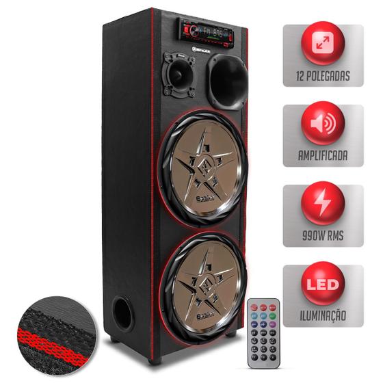 Caixa De Som Bob Residencial 990w RMS Subwoofer 12 Polegadas Bomber New