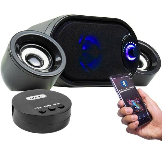 Caixa De Som C/ Sub Pc Notebook Com Receptor Bluetooth Led Menor preço em Caixa De Som C/ Sub Pc Notebook Com Receptor Bluetooth Led