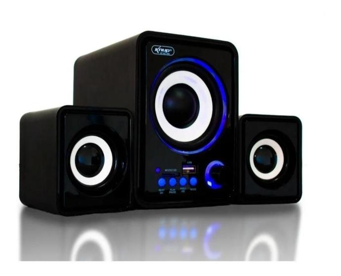 Imagem de Caixa De Som Com Bluetooth Subwoofer Pc Notebook Usb P2 Sd