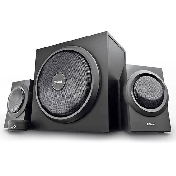 Imagem de Caixa de Som com Subwoofer Speaker Set Yuri 2.1 120W com Fio Som Potente Powerful Bass Trust