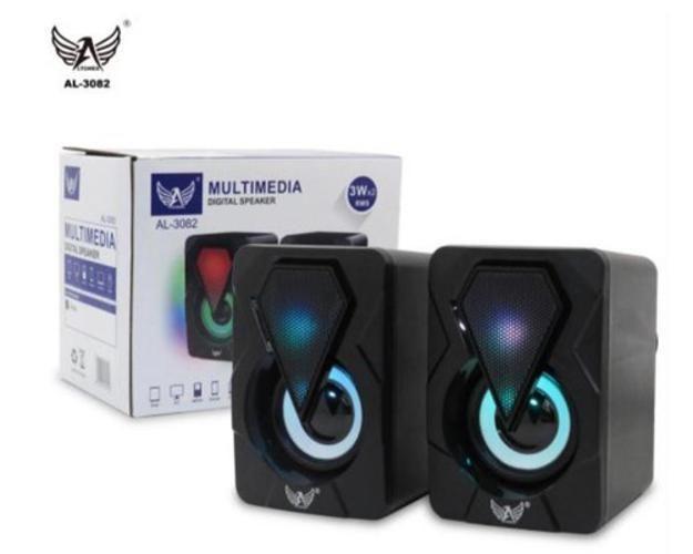 Imagem de Caixa De Som Computador Digital Speaker Usb 2.0 Al-3082 Led