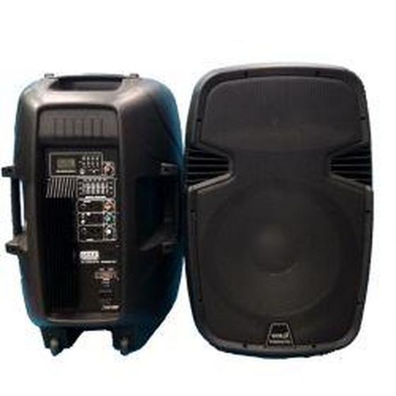 Imagem de Caixa de Som Dourada PML15-A Um dispositivo áudio portátil e elegante. ideal para ouvir música em qualquer lugar.
