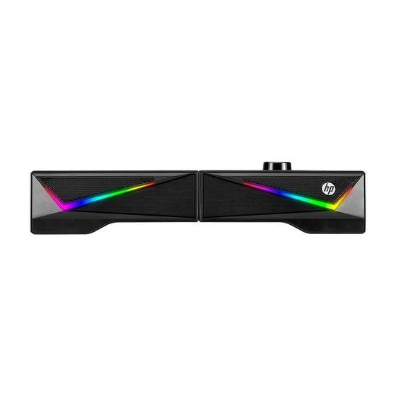 Imagem de Caixa de Som Gamer HP DHE-6005, RGB, 2x 3W, USB, Estéreo, Preto - 4J8Y7AA