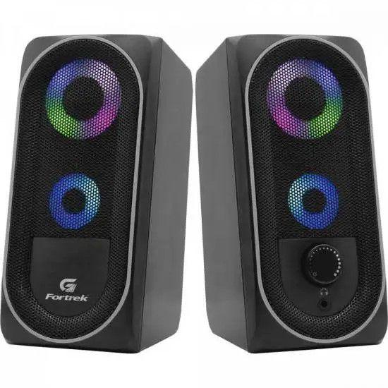 Caixa De Som Gamer Multimídia Fortrek Black Hawk Rgb Preta Imagem de Caixa De Som Gamer Multimídia Fortrek Black Hawk Rgb Preta