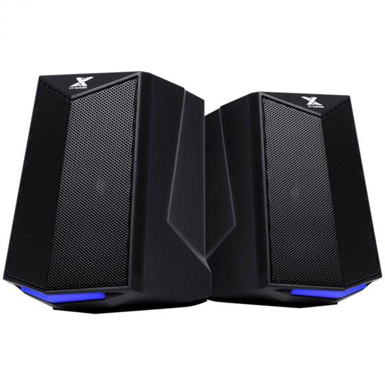 Imagem de Caixa de Som Gamer Vinik 2.0 Crusade, LED Azul, 6W, 100Hz-20KHz, 5V, Preto - CXGCR6W