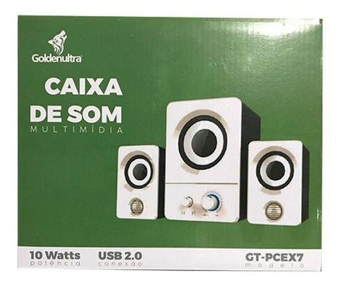 Imagem de Caixa De Som Goldenutra Gt Pcex7 Multimidia Usb 2.0 Original