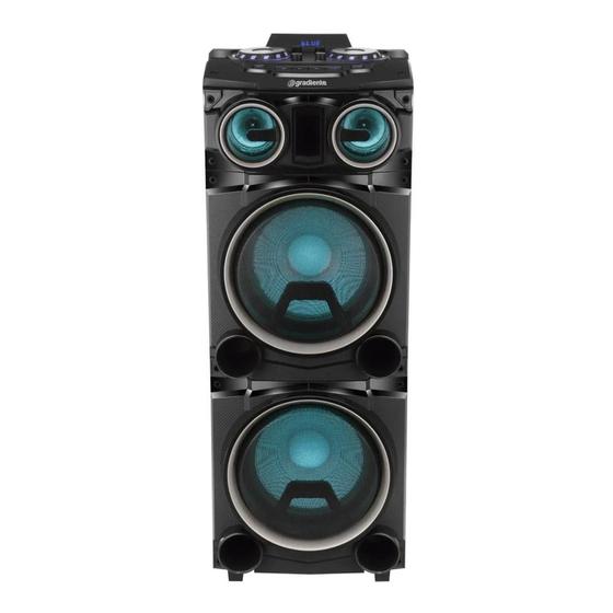 Imagem de Caixa de Som Gradiente GCA103 Torre Sound 1500W RMS Power Bass Bluetooth USB Rádio FM Preto - Bivolt