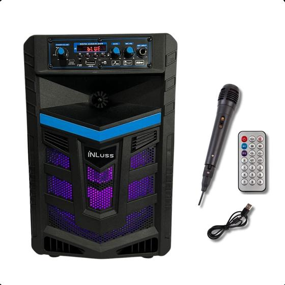 Caixa De Som Grande Potente 2000w Karaokê Bluetooth Portátil - Inllus Menor preço em Caixa De Som Grande Potente 2000w Karaokê Bluetooth Portátil - Inllus