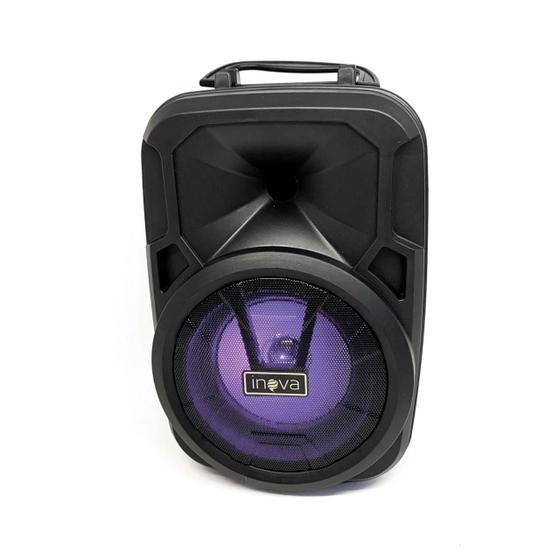 Caixa de Som Inova com entrada P/ Microfone, Usb, Aux, Cartão de ...