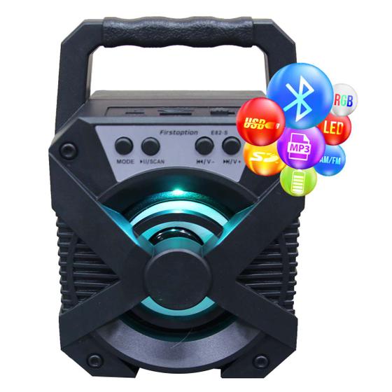 Imagem de Caixa De Som Mini Caixinha Bluetooth Portatil Usb Fm Bateria