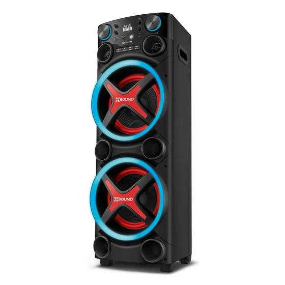 Caixa de Som Mondial Bluetooth 5.3 com Luzes LED 2200W RMS APP Bivolt - TM-2200