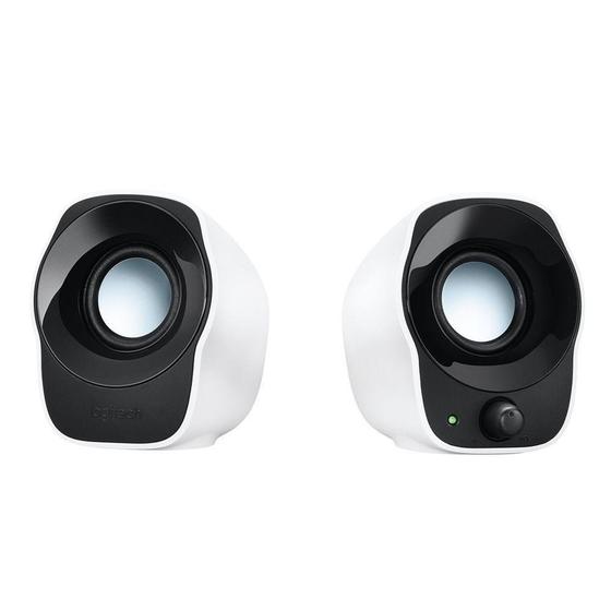 Caixa de Som Multimidia Logitech Z120 com Sistema 2.0 e Conexão 3,5mm, Branco - 980-000573 Imagem de Caixa de Som Multimidia Logitech Z120 com Sistema 2.0 e Conexão 3,5mm, Branco - 980-000573