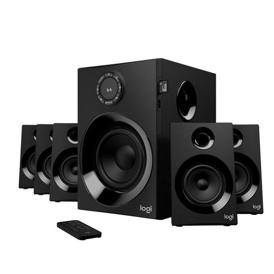 Caixa de Som Multimidia Logitech Z607, Som Surround 5.1, Bluetooth e 3,5mm, USB e Leitor SD Menor preço em Caixa de Som Multimidia Logitech Z607, Som Surround 5.1, Bluetooth e 3,5mm, USB e Leitor SD