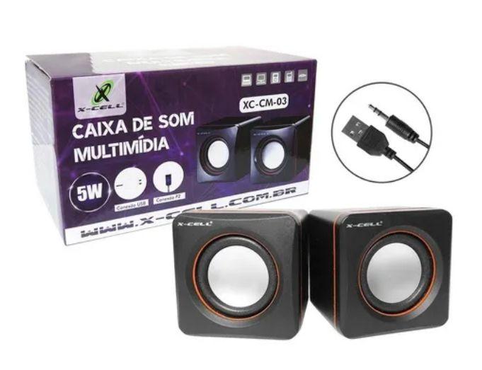 Imagem de Caixa de Som Multimídia USB P2 5W - XC-CM-03 - X-Cell