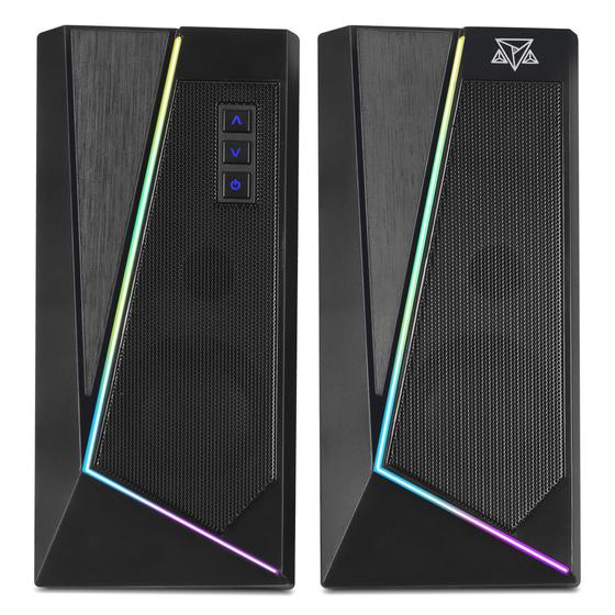 Caixa de Som Para Computador PC Gamer RGB P2 Notebook Celular Smartphone Menor preço em Caixa de Som Para Computador PC Gamer RGB P2 Notebook Celular Smartphone