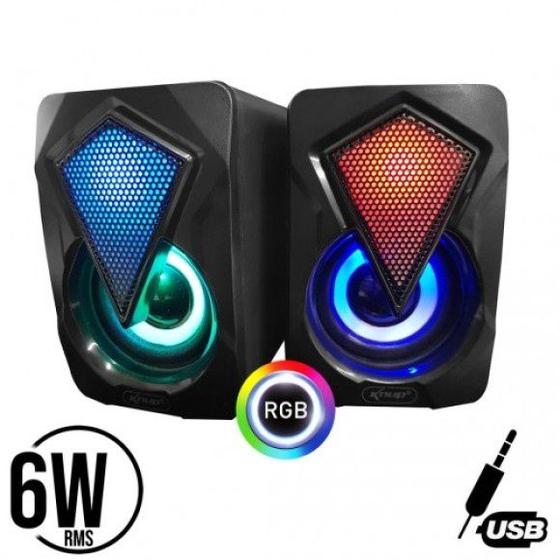 Caixa De Som Para PC Marca KNUP 6W Modelo KP RO800 Menor preço em Caixa De Som Para PC Marca KNUP 6W Modelo KP RO800