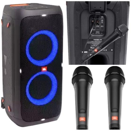 Caixa De Som PartyBox 310 240w + 2 microfones sem fio JBL Caixas de