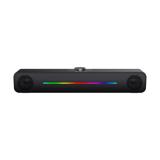 Imagem de Caixa De Som Pc Gamer Soundbar P/jogos C/ Led Rgb Usb P2