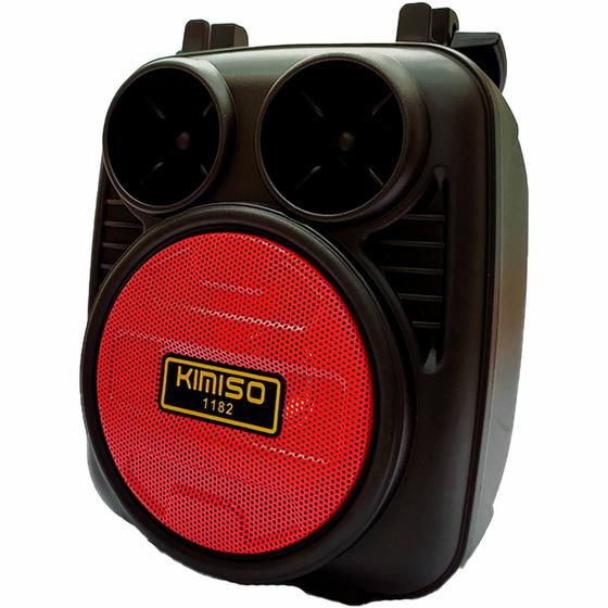 Caixa de Som Pequena e Potente Bluetooth Sd Usb FM Leve Vermelha ...