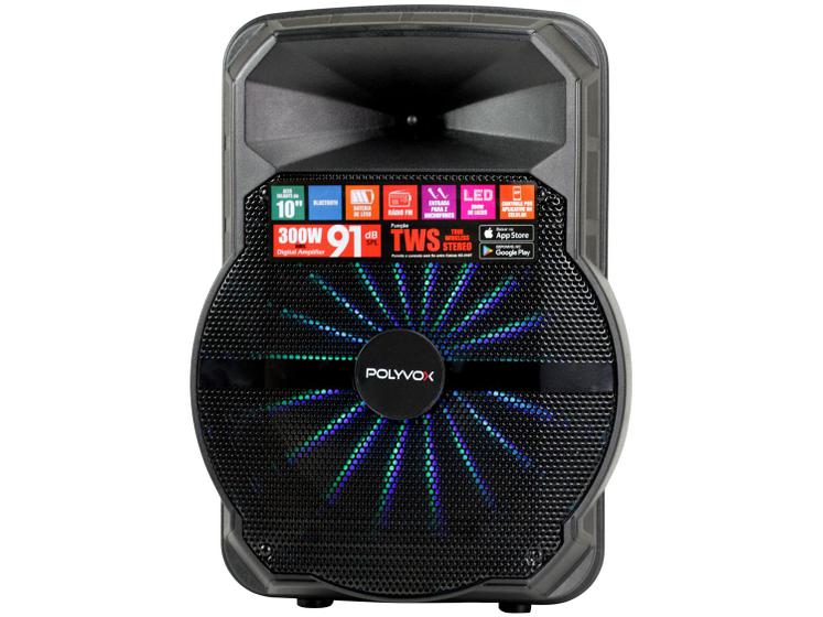 Caixa de Som Polyvox XC 510T Bluetooth Amplificada Menor preço em Caixa de Som Polyvox XC 510T Bluetooth Amplificada
