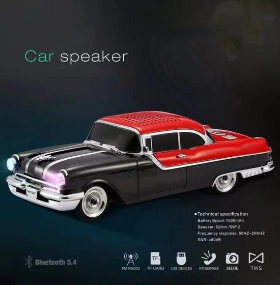 Imagem de Caixa de Som Pontiac Clássico Bluetooth com Design Retrô e Áudio de Qualidade