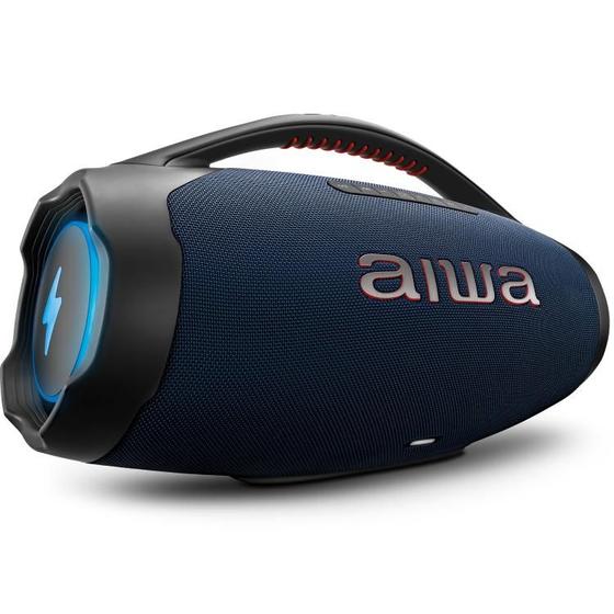 Imagem de Caixa de som portatil aiwa boombox bbs-01lb 200w rms bluetooth ip66 azul