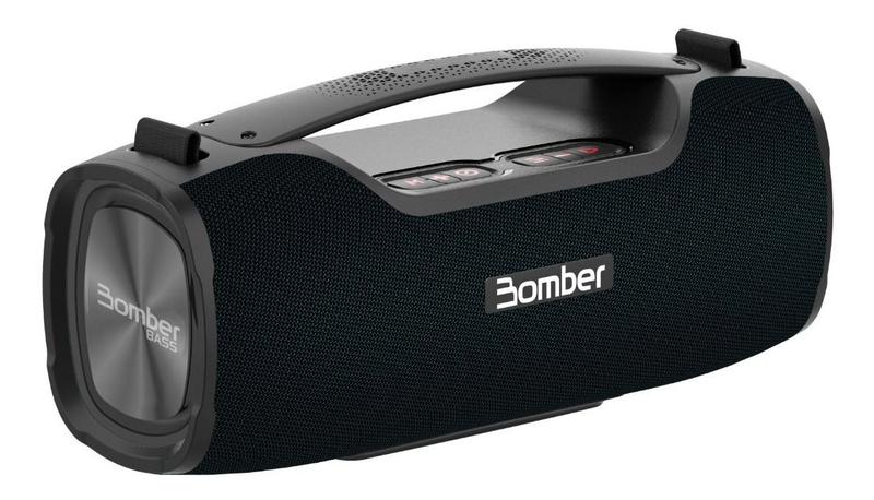 Caixa de Som Portátil Bluetooth Bomber Bass Preta - 55 Watts Menor preço em Caixa de Som Portátil Bluetooth Bomber Bass Preta - 55 Watts