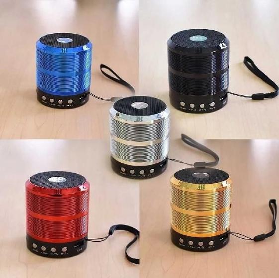 Imagem de Caixa De Som Portátil Bluetooth Com Rádio Fm Cartão SD Usb Mp3 Sem fio Pequena