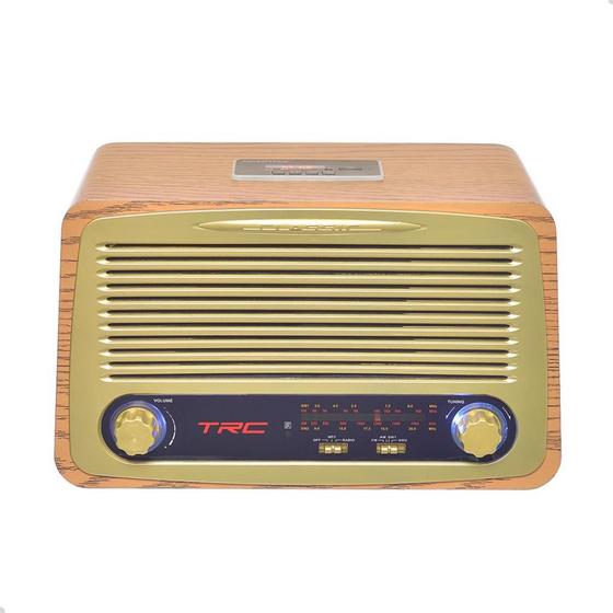 Imagem de Caixa de Som Portátil Retro TRC 212 Bivolt Com Bluetooth e USB 35W RMS