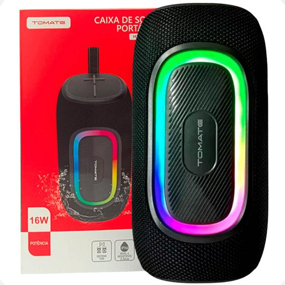 Imagem de Caixa de som portátil sistema TWS 16W potência resistente à água IPX6 Tomate MTS-6009