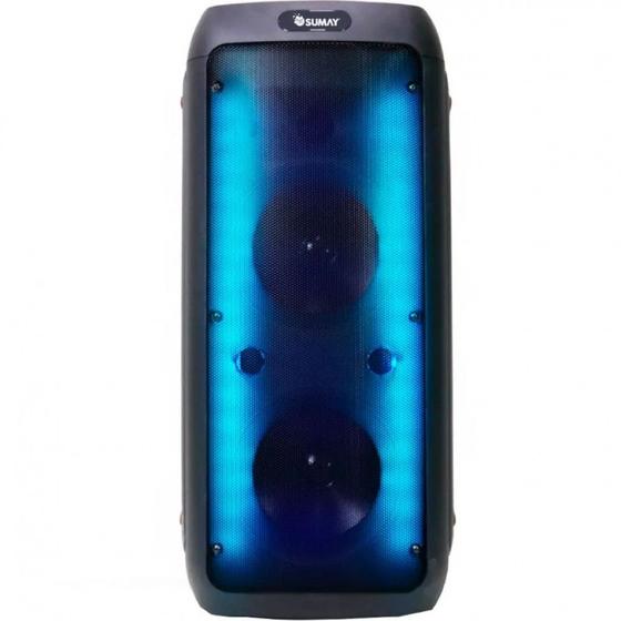 Imagem de Caixa De Som Portátil Sumay Lumi Box Full LED 500W Bluetooth Controle Remoto