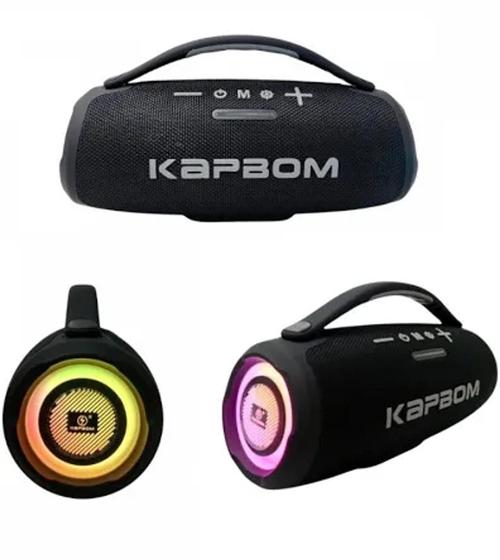 Imagem de Caixa de som potente bluetooth com led RGB Ka 8418