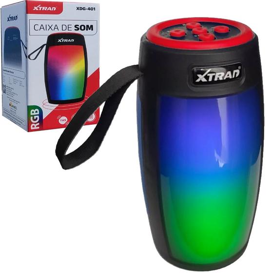 Imagem de Caixa de Som Recarregável Portátil Sem Fio Bluetooth LED