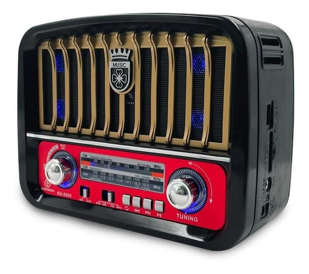 Caixa De Som Retro Portatil Bluetooh - Kapbom Imagem de Caixa De Som Retro Portatil Bluetooh